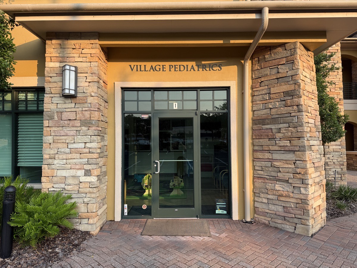 Entrance to the Village Pediatrics office at World Golf Village in St. Augustine, Florida