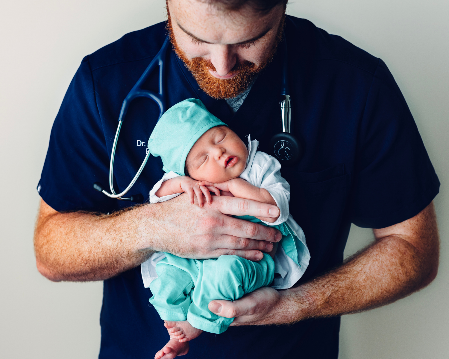 Adorable baby receiving pediatric care