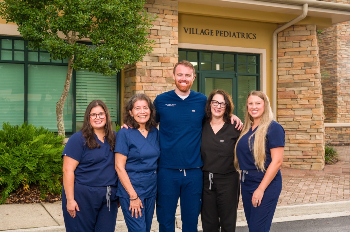 Village Pediatrics medical providers outside our St. Augustine office