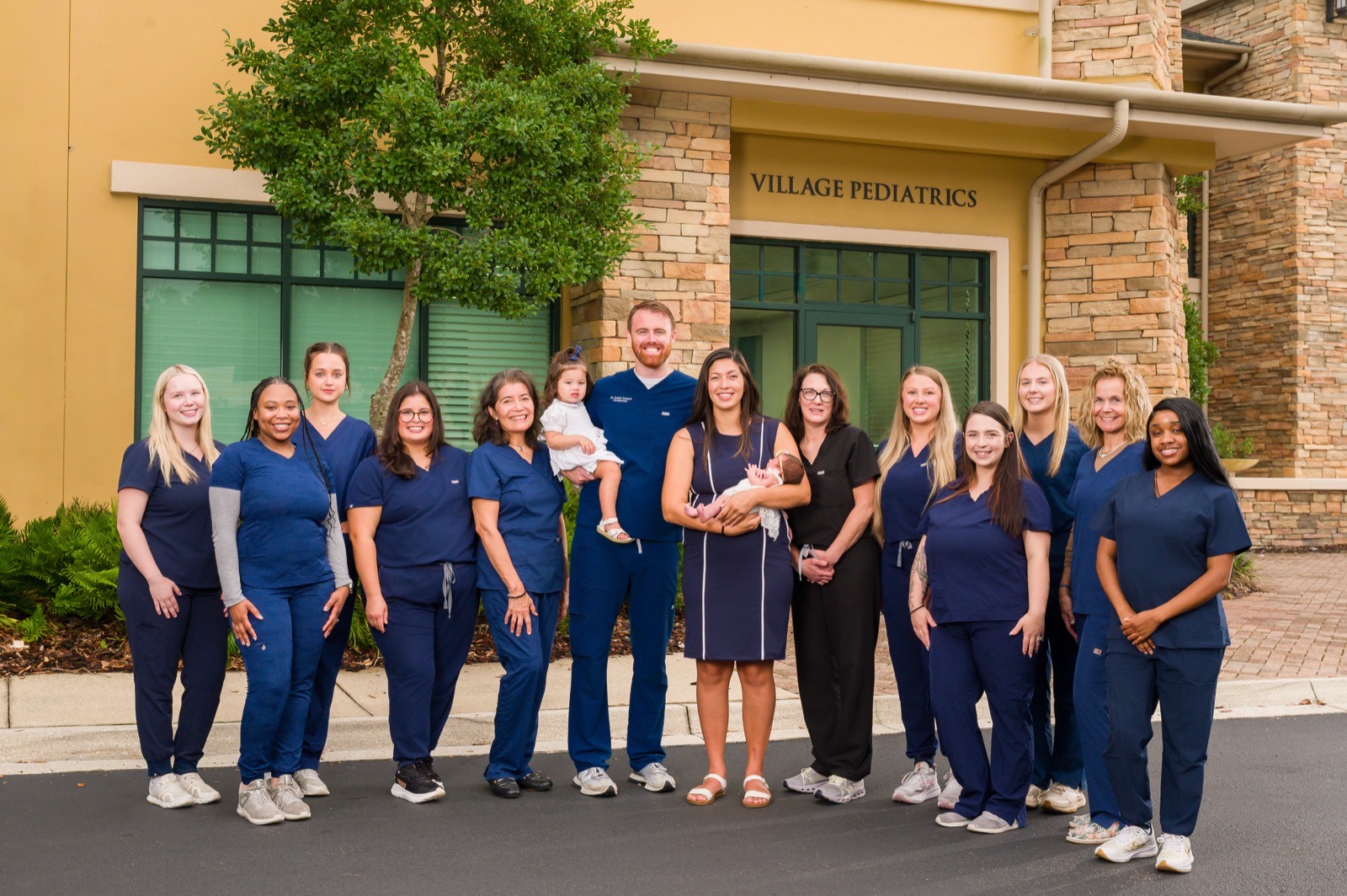 The Village Pediatrics team outside our St. Augustine office
